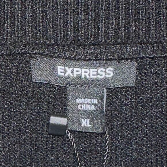 NWT Express Black Viral Influencer Favorite Rhinestone Bow Cardigan Size XL - Picture 4 of 15